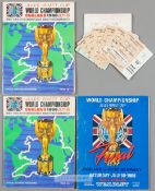England 1966 World Cup programmes and tickets, the final programme and two souvenir tournament