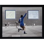 George Best Manchester United 1968 European Cup winner 17.5 by 13.5in. signed framed photo card