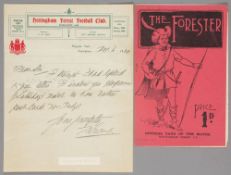 Nottingham Forest v Bradford City programme 4th December 1909 F.L. Division One fixture; sold with