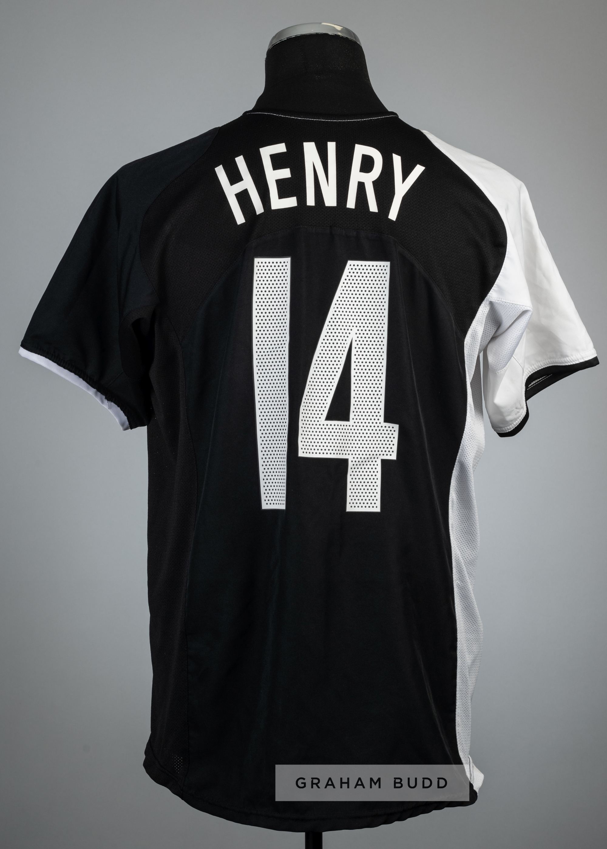 Thierry Henry black and white Arsenal Anti-Racism no.14 jersey, season 2004-05, Nike, short-