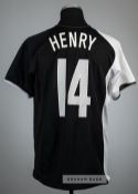Thierry Henry black and white Arsenal Anti-Racism no.14 jersey, season 2004-05, Nike, short-
