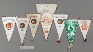 A group of six Czechoslovakia pennants originally owned by Sir Alf Ramsey, one dated 29.5.63,