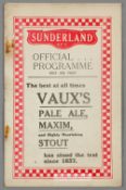 Sunderland v WBA programme 2nd January 1933, F.L. Division One