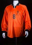 Dennis Bergkamp orange Netherlands No.8 jersey issued for the World Cup Group Stage match v Mexico