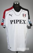Papa Bouba Diop signed white Fulham no.14 home jersey, season 2005-06, Puma, short-sleeved with