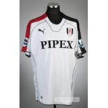 Papa Bouba Diop signed white Fulham no.14 home jersey, season 2005-06, Puma, short-sleeved with