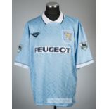 Dion Dublin blue Coventry City no.10 home jersey, season 1995-96,  Pony, short-sleeved with THE FA