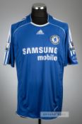 Ricardo Carvalho blue Chelsea no.6 home jersey, season 2007-08, Adidas, player issued short-