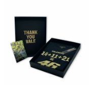 Valentino Rossi signed VR46 Valencia 2021 Limited Edition Gold Box T-Shirt, exclusive box in a