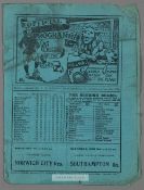 Millwall v Manchester United programme 16th April 1932, F.L. Division Two