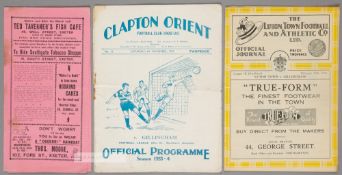 Three Gillingham away programmes, F.L. Division Three South fixtures, at Exeter City 7th October