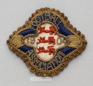 Football Association badge 1904, silk and wirework badge with FOOTBALL ASSOCIATION 1904 and three