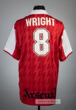 Ian Wright red Arsenal UEFA European Cup Winners' Cup Final No.8 jersey v Zaragoza, played at Parc