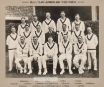 An official photograph of the MCC 1928-29 Touring Team to Australia, 20 by 27cm., 8 by 10 1/2in. b&w