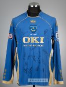Sean Davis team signed blue Portsmouth F.A. Community Shield no.28 home jersey, season 2008-09,