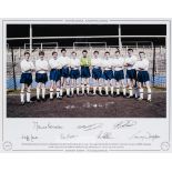 Sporting Legends Tottenham Hotspur 1961 Double Winners signed colour photographic print, featuring