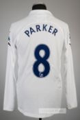 Scott Parker white Tottenham Hotspur no.8 home jersey, season 2011-12, Puma, long-sleeved with