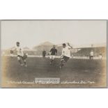 Woolwich Arsenal v Sunderland at Plumstead, 1st December 1906, featuring match action, reverse