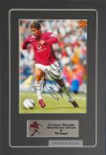 Cristiano Ronaldo signed photo mounted ready to frame, measures 39.5 by 27cm., autographed by