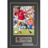 Cristiano Ronaldo signed photo mounted ready to frame, measures 39.5 by 27cm., autographed by