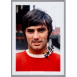 GEORGE BEST MANCHESTER UNITED CIRCA 1965 ORIGINAL AUTOGRAPHED FOOTBALL PHOTOGRAPH George Best (