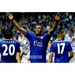 Leicester City collection of five signed photographs, 8 by 10in. photographs including Jamie Vardy,