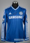 Fernando Torres signed blue Chelsea no.9 home jersey, season 2013-14, Adidas, player issued long-
