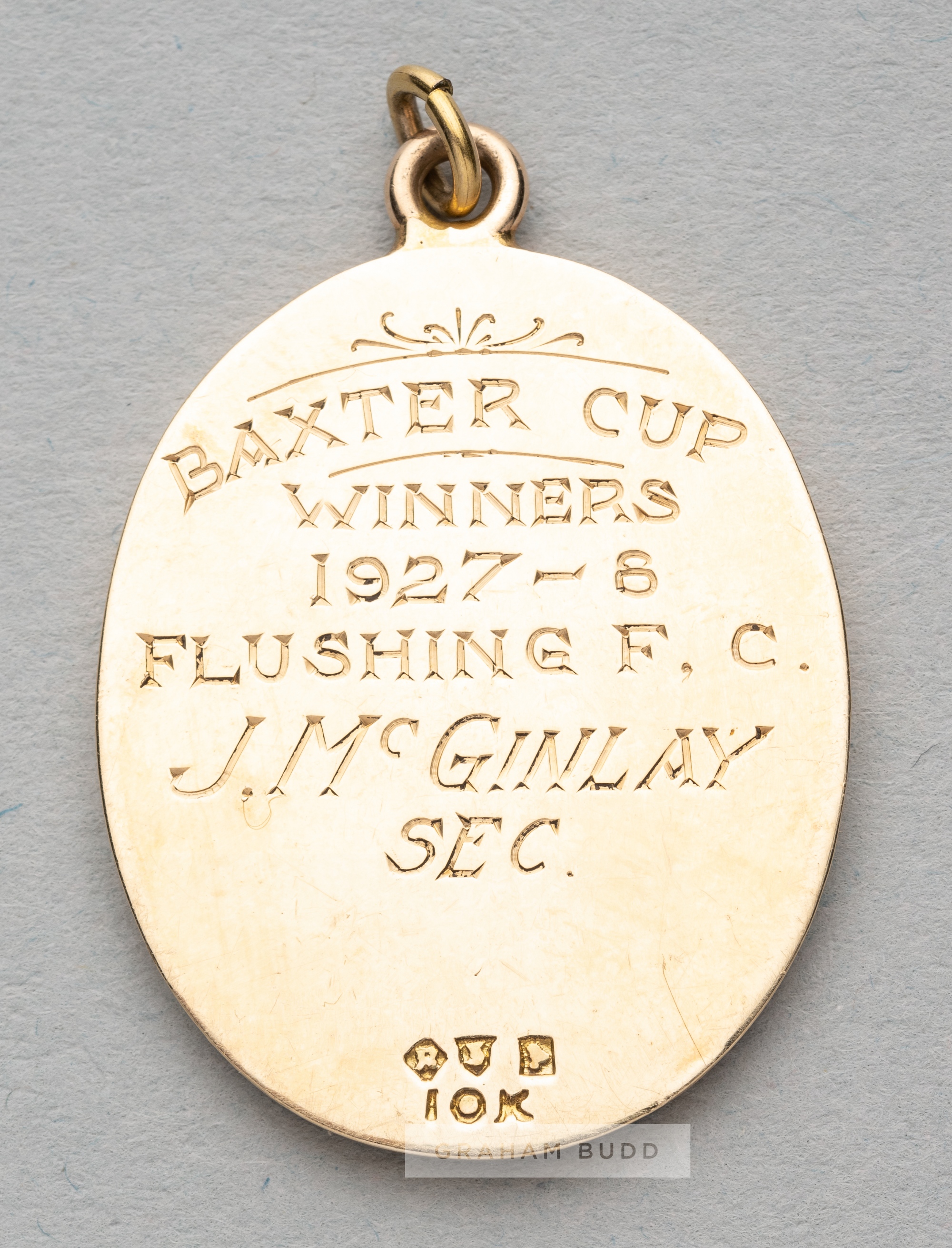 American soccer medal: Empire State League Baxter Cup winner's medal awarded to Flushing F.C.'s - Image 2 of 2