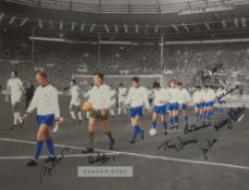 Manchester United 1968 European Cup Winners part colourised canvas that's been dry mounted to