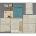 A group of hand written letters to Mr & Mrs Percy Fender from Surrey CCC cricketers Jack Hobbs,