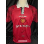 Manchester United Legend “Le God” Eric Cantona signed “Theatre Of Dreams” 1996-1998 replica home