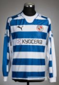 Bobby Convey blue and white striped Reading no.17 home jersey, season 2006-07, Puma, long-sleeved