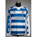 Bobby Convey blue and white striped Reading no.17 home jersey, season 2006-07, Puma, long-sleeved