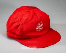 Ray Parlour's red Arsenal The Coca Cola pre-final baseball cap v Sheffield Wednesday, played at