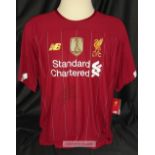 Jurgen Klopp Liverpool manager signed 2018-19 Liverpool jersey special edition with six Champions