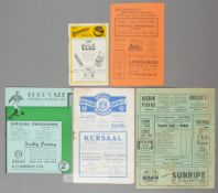 Five Reading away programmes, F.L. Division Three fixtures v Swindon Town 26th December 1925,