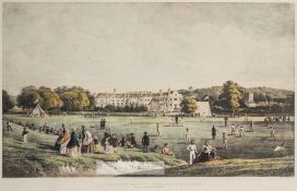 The Cricket Match Tonbridge School  published by Tattershall Dodd,  printed by Hullmandel &