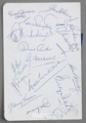 Signed The Football League Secretaries' & Managers' Association annual dinner menu, held at Park