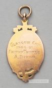 Glasgow Cup winner's medal awarded to Partick Thistle's A. Dixon, 1950-51,  obverse with applied