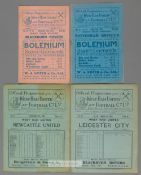 Four West Ham United 1920s home programmes, F.L. Division One fixtures v Blackburn Rovers 14th