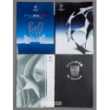 Selection of Arsenal FC UEFA Champions League press kits,  dating from 1998-99 2002-03, some in-