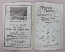 Middlesbrough v Everton programme 4th December 1909, F.L. Division One fixture