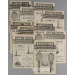 A collection of ten early editions of “The Lawn Tennis and Badminton magazine, circa 1906,