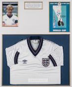 Kerry Dixon England jersey worn in the World cup qualifier v Northern Ireland at Wembley Stadium,