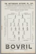 Notts County v Chelsea programme 25th December 1909, F.L. Division One fixture