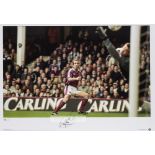 Legend Series Paulo Di Canio signed colour photographic print, featuring Paulo Di Canio in action on