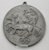 London 1948 Olympic Games large commemorative version of the participation medal with ring
