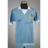 Mike Doyle (captain) and Dennis Tueart (goal scorer) blue Manchester City 1976 Football League Cup