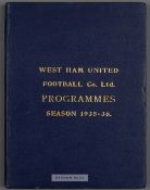 Bound volume of West Ham United home programmes season 1935-36, comprising first team (Football