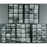 BRITISH LIONS TO NEW ZEALAND 1971 x5 ORIGINAL POSITIVE CONTACT SHEETS EACH COMPRISING 12 ORIGINAL